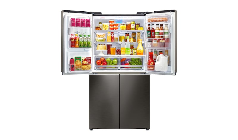 LG Réfrigérateur d'une capacité de 30 pi3 doté de quatre portes, dont une porte à deux battants, LPXS30866D